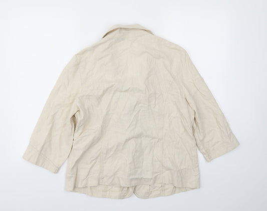 ISLE  Womens Beige   Jacket Blazer Size 16