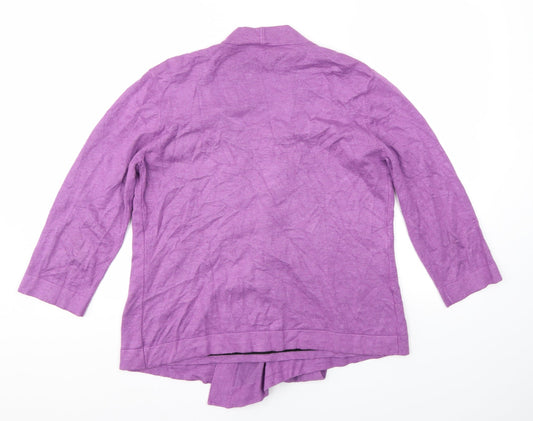 CC Womens Purple Striped Cardigan Jumper Size M