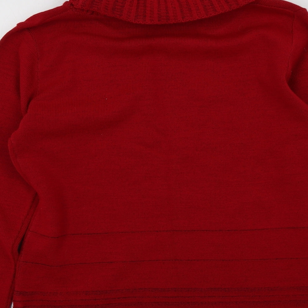 Womens UK Size S pure&natural Red Pullover Jumper