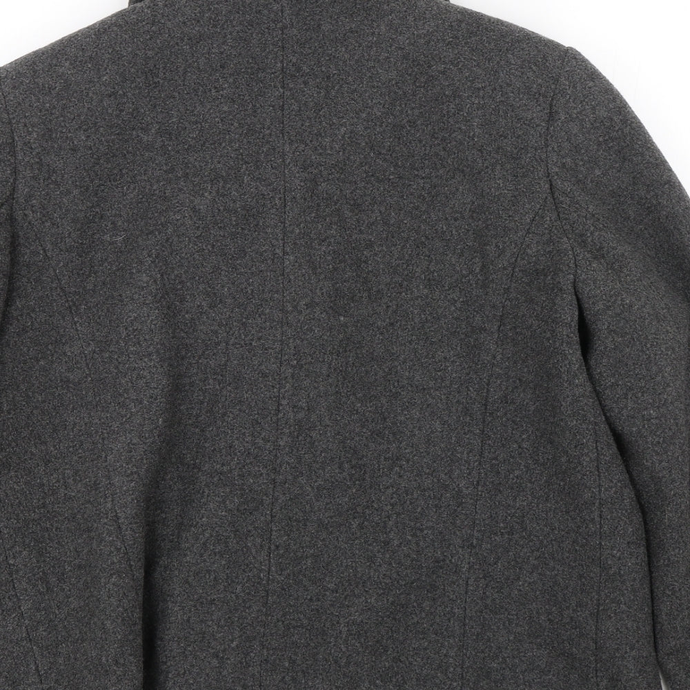 Womens UK Size 12 BM Grey Overcoat