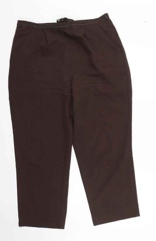 Bonmarché Womens Brown Trousers Size 16 L25 in