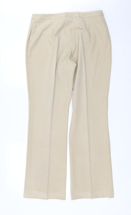Womens UK Size 16 BHS Regular Fit Beige Trousers