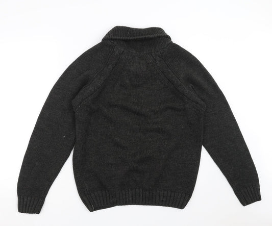 Dissident Mens Grey Knit Pullover Jumper Size M