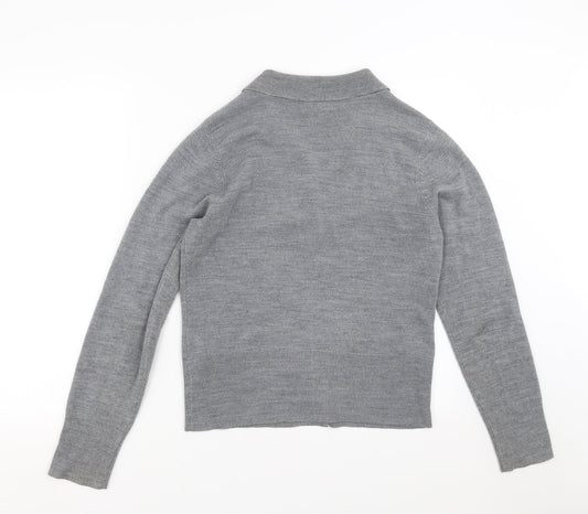 BHS Womens Grey Knit Cardigan Jumper Size 12