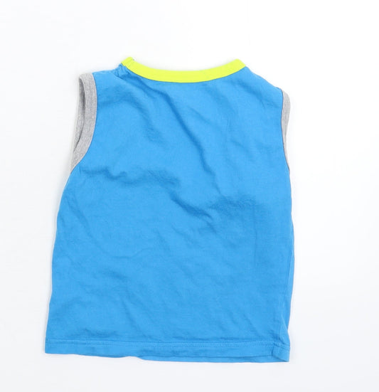 Rebel Boys Blue Basic Tank Size 3-4 Years