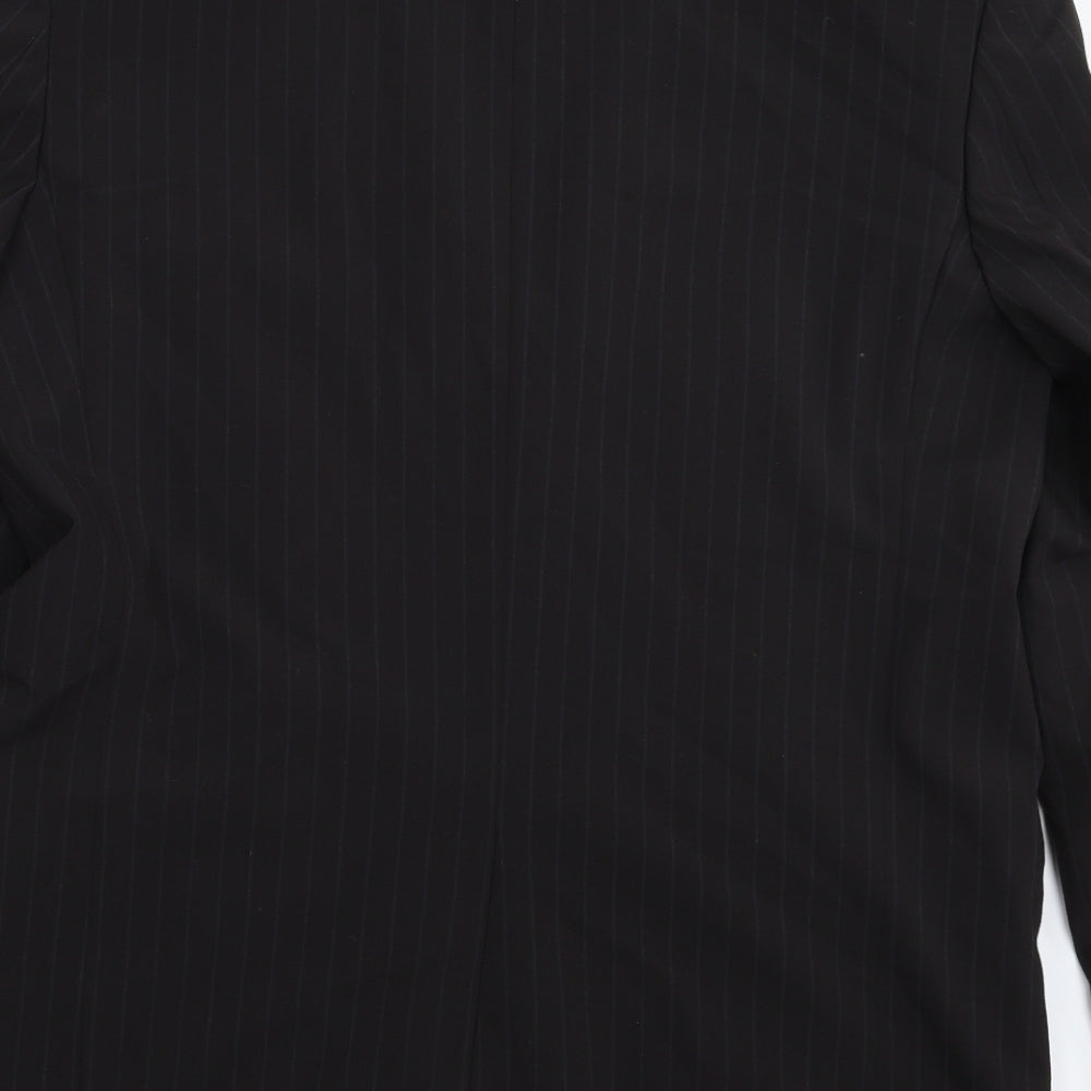 Mens UK Size 42 River Island Regular Black Suit Jacket