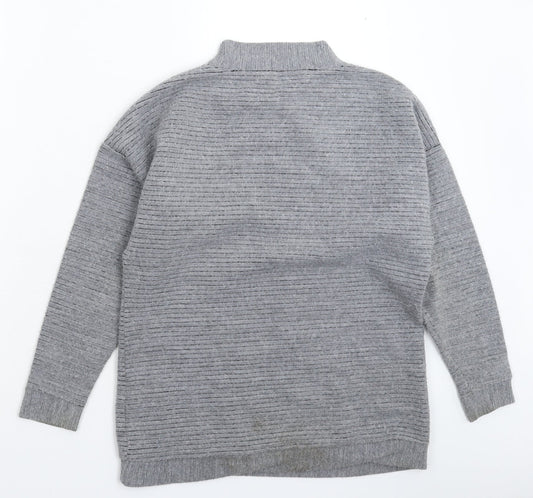 Light Before Dark Womens Grey Knit Pullover Jumper Size XS