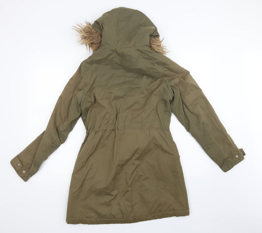 Papaya Womens Green Jacket Coat Size 6