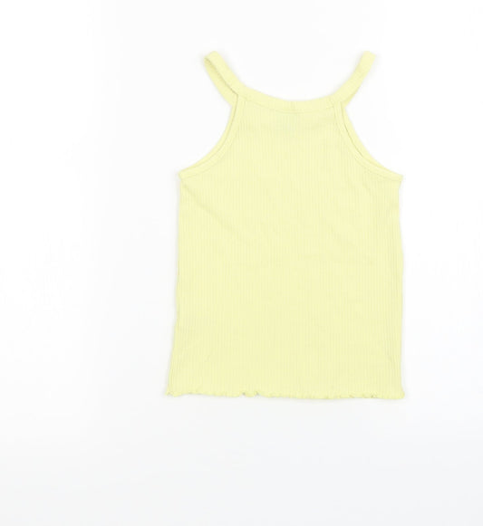 Sainsburys Girls Yellow Basic Tank Size 5 Years