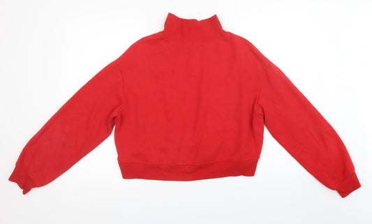 H&M Womens Red Pullover Sweatshirt Size M