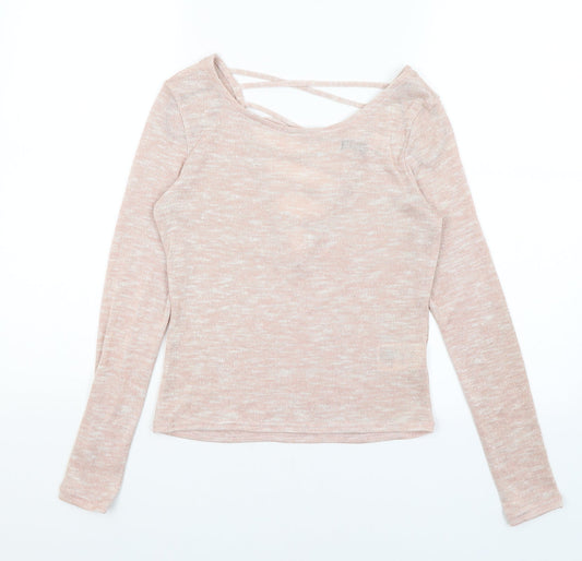 Divided Womens Pink Basic T-Shirt Size S