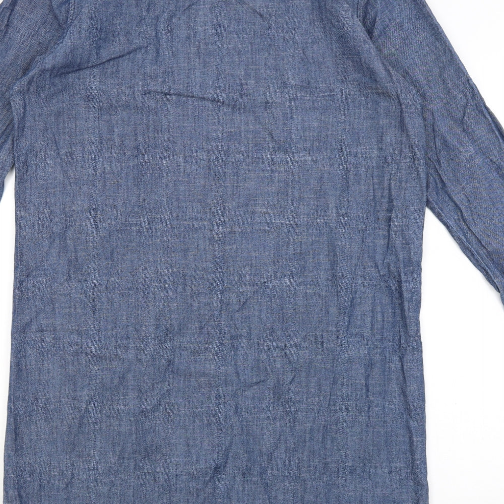 FOREVER 21 Womens Blue Shirt Dress Size M