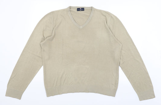 Mens UK Size L Blue Harbour Brown Pullover Jumper