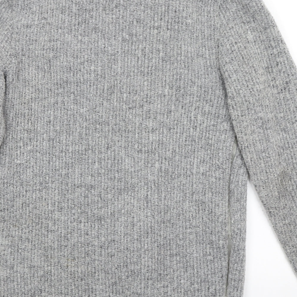 Womens UK Size S River Island Grey Wrap Jumper