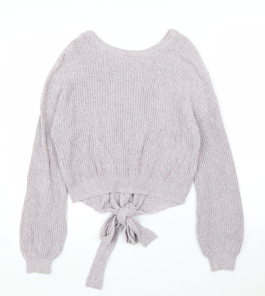 Womens UK Size S Hollister Purple Pullover Jumper