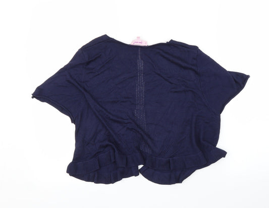 Womens UK Size 14 Per Una Blue Cardigan Jumper
