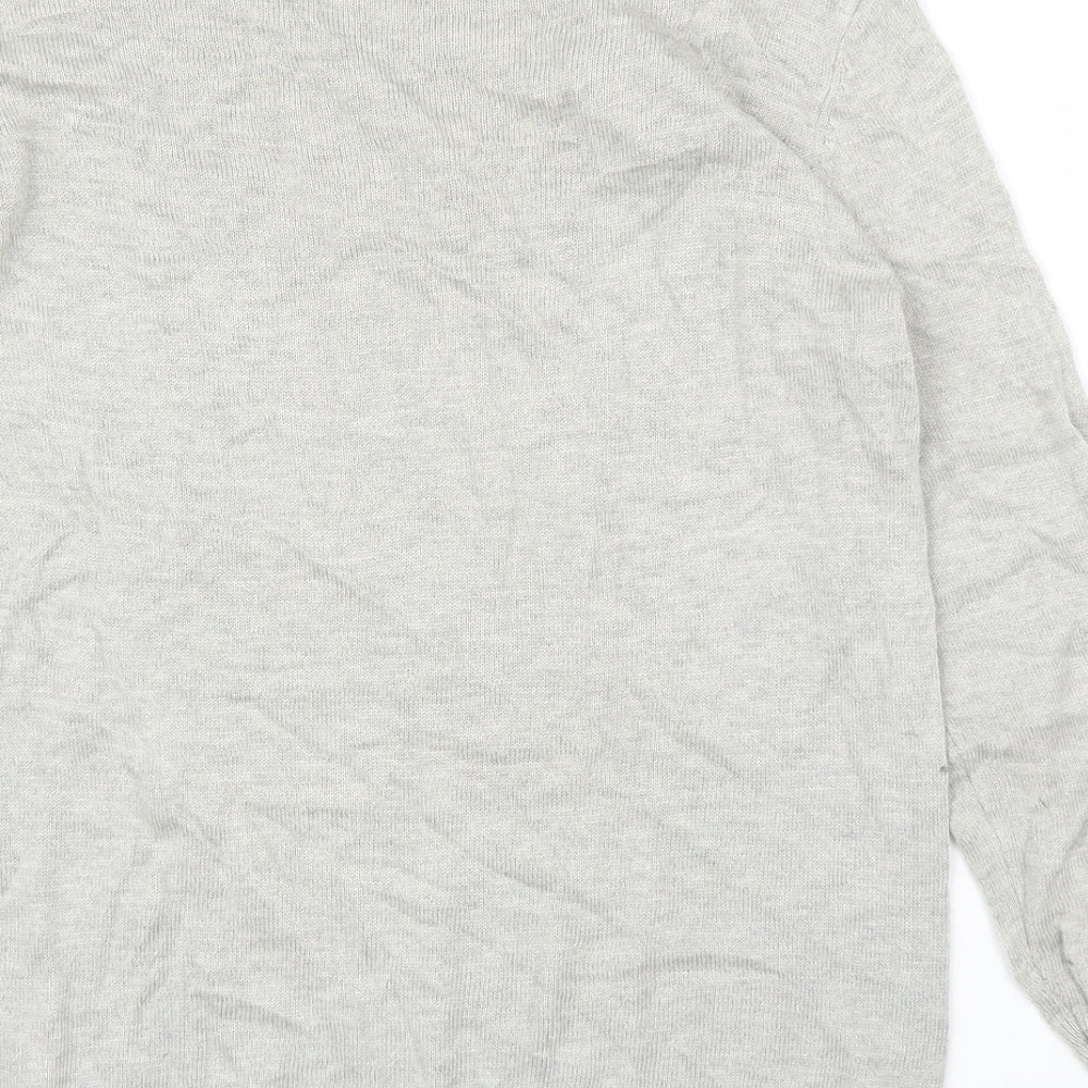 Dorothy Perkins Womens Grey Floral Pullover Jumper Size 10