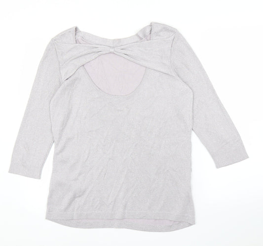 Coast Womens Silver Pullover Jumper Size L