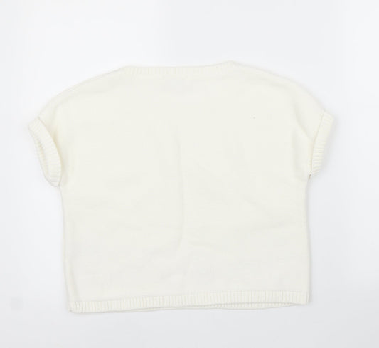 Womens UK Size 6 Miss Selfridge White Pullover Jumper