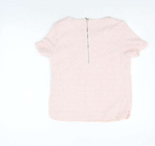 Womens UK Size S Oasis Pink Basic T-Shirt