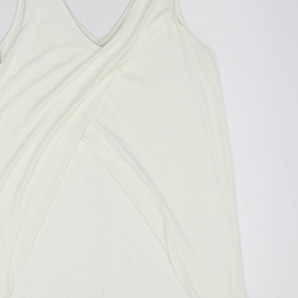 F&F Womens White Basic Tank Size 14 - washable mark