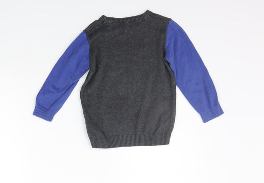 Debenhams Boys Grey Pullover Jumper Size 2-3 Years