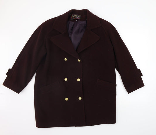David Barry Womens Purple Jacket Coat Size 12