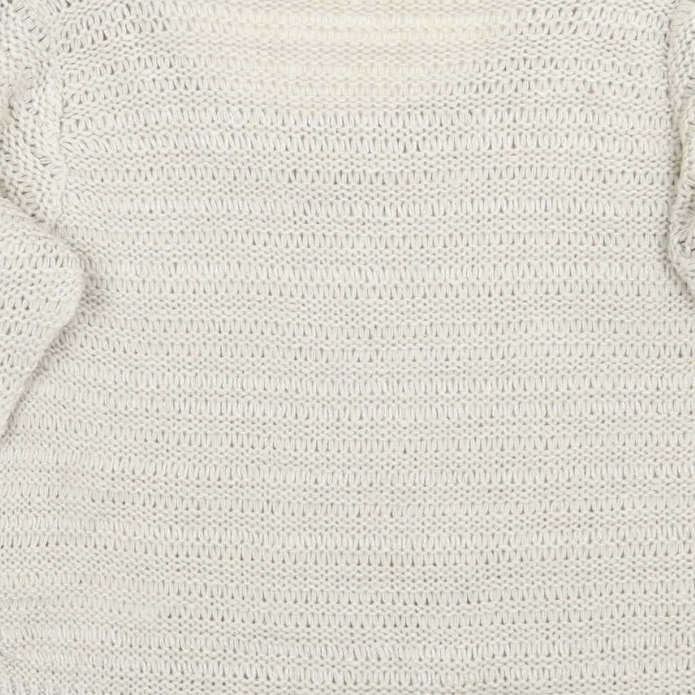 Womens UK Size L Dorothy Perkins Beige Pullover Jumper