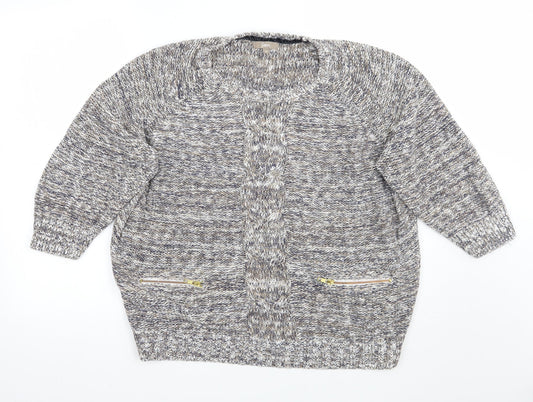 Womens UK Size 18 Soon Grey Pullover Jumper