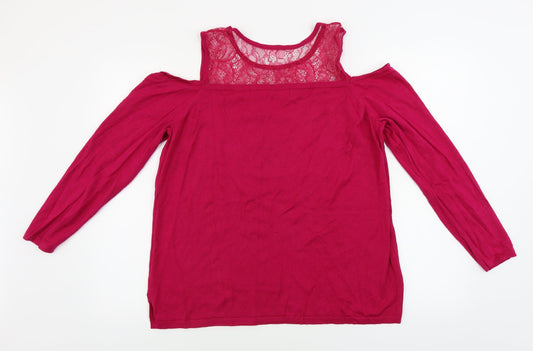 Womens UK Size 18 Soon Pink Pullover Jumper
