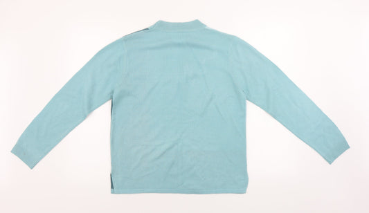 Womens UK Size 10 Afibel Blue Pullover Jumper