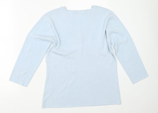 Womens UK Size L Debbie Morgan Blue Pullover Jumper