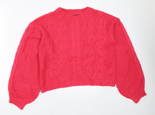 Womens UK Size M SheIn Pink Pullover Jumper