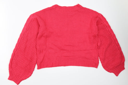 SheIn Womens Pink Pullover Jumper Size M