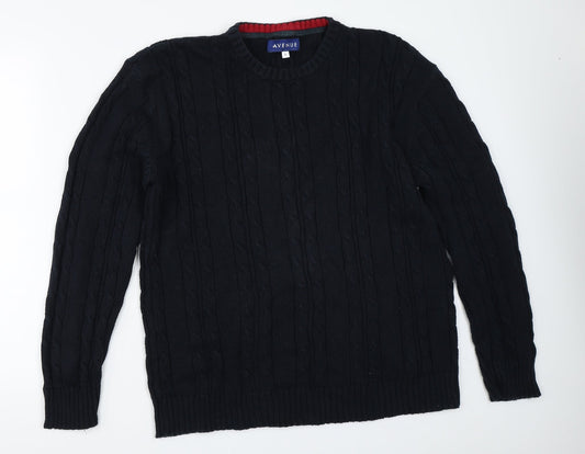 Mens UK Size L Avenue Blue Pullover Jumper