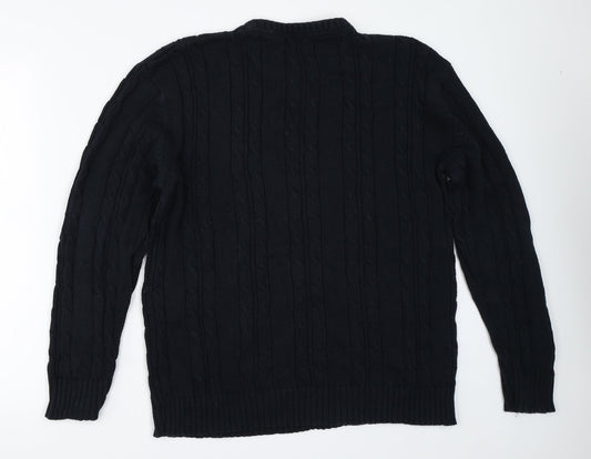 Avenue Mens Blue Pullover Jumper Size L