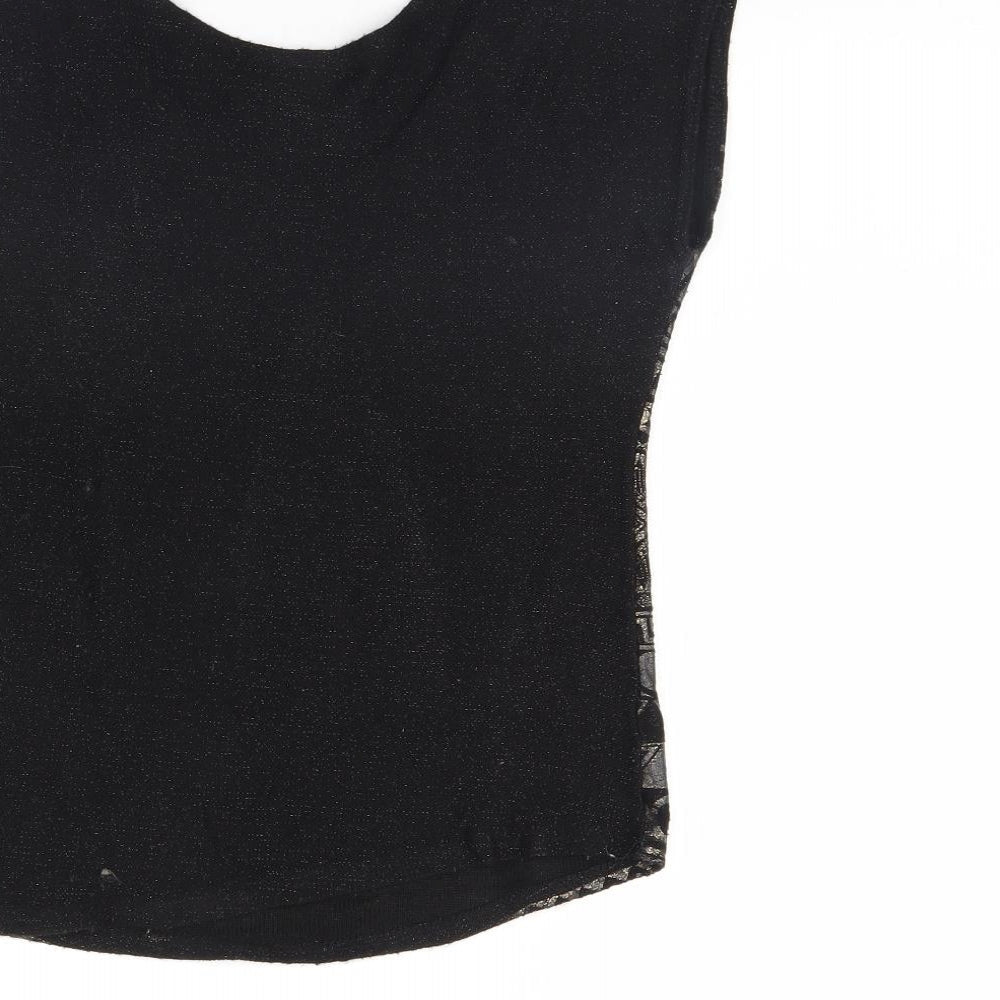 Womens UK Size 10 Dolls Black Basic Tank