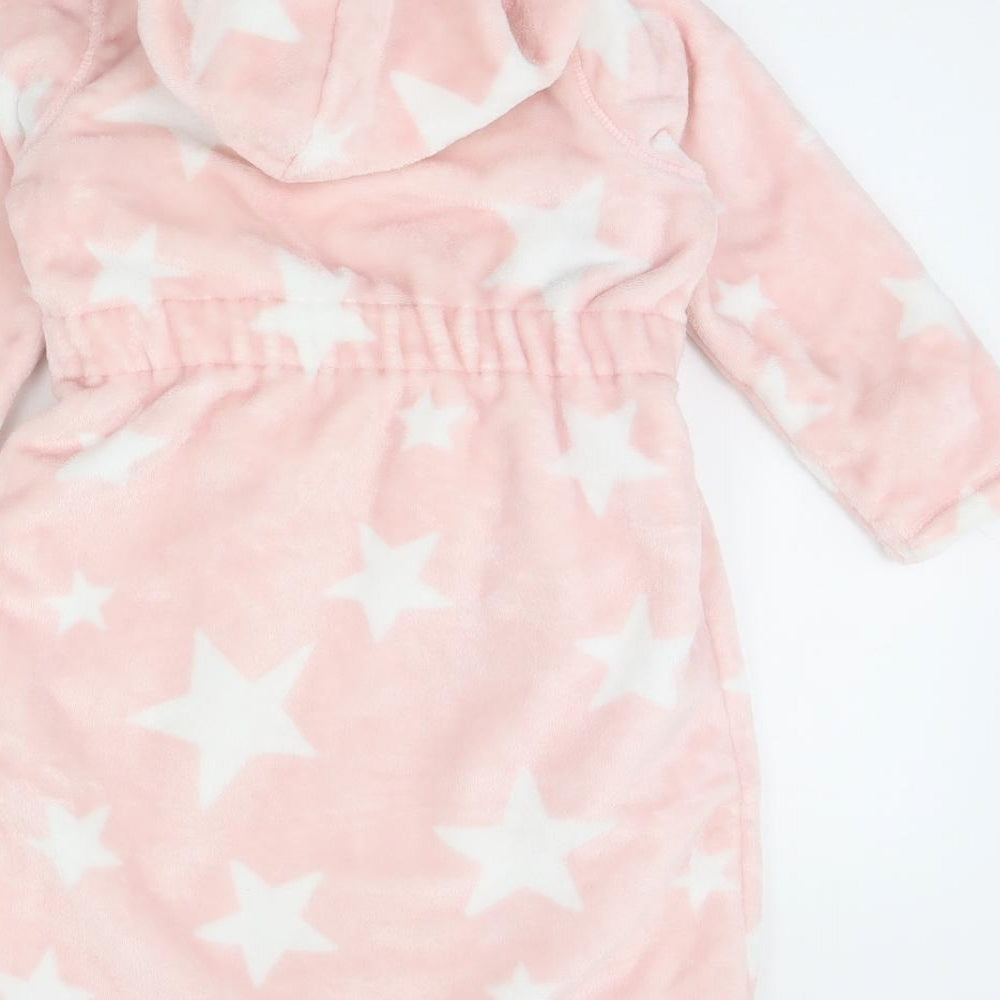 m&s Girls Pink Spotted Cami Robe Size 5 Years