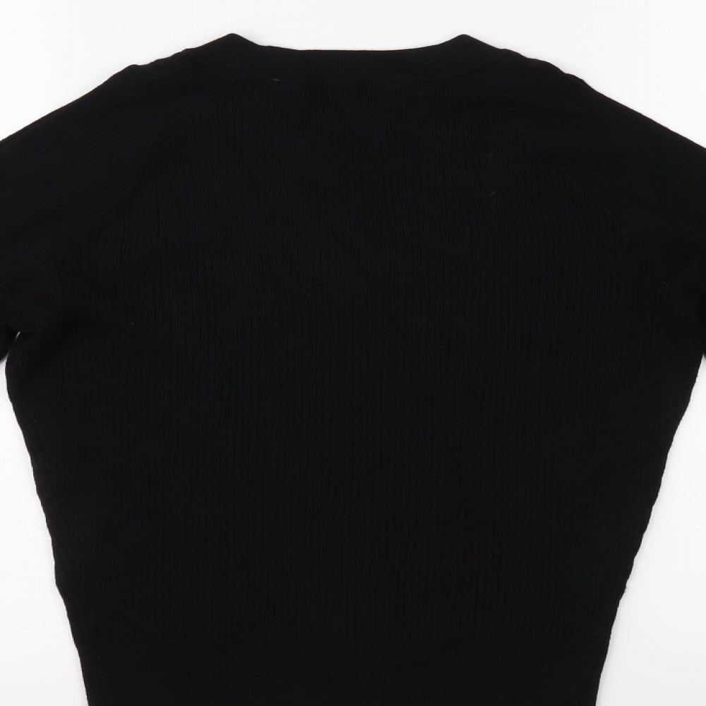 Womens UK Size 8 Topshop Black Basic Blouse