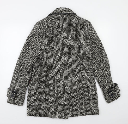 Womens UK Size 8 TU Grey Pea Coat