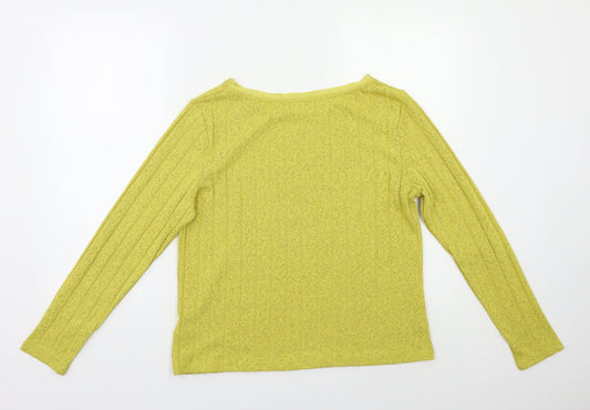 Womens UK Size 12 M&S Yellow Pullover Jumper