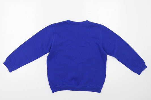 Preworn Girls Blue Pullover Sweatshirt Size 8 Years
