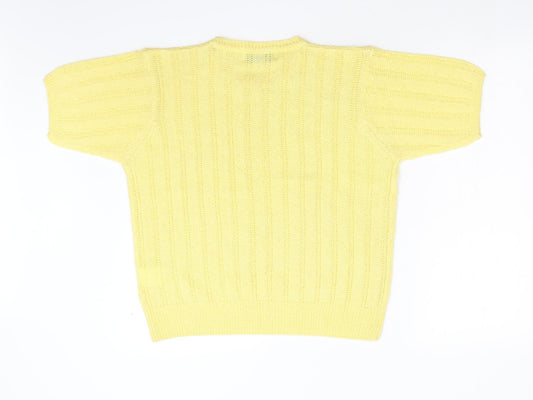 Womens UK Size M Compliments Yellow Pullover Jumper