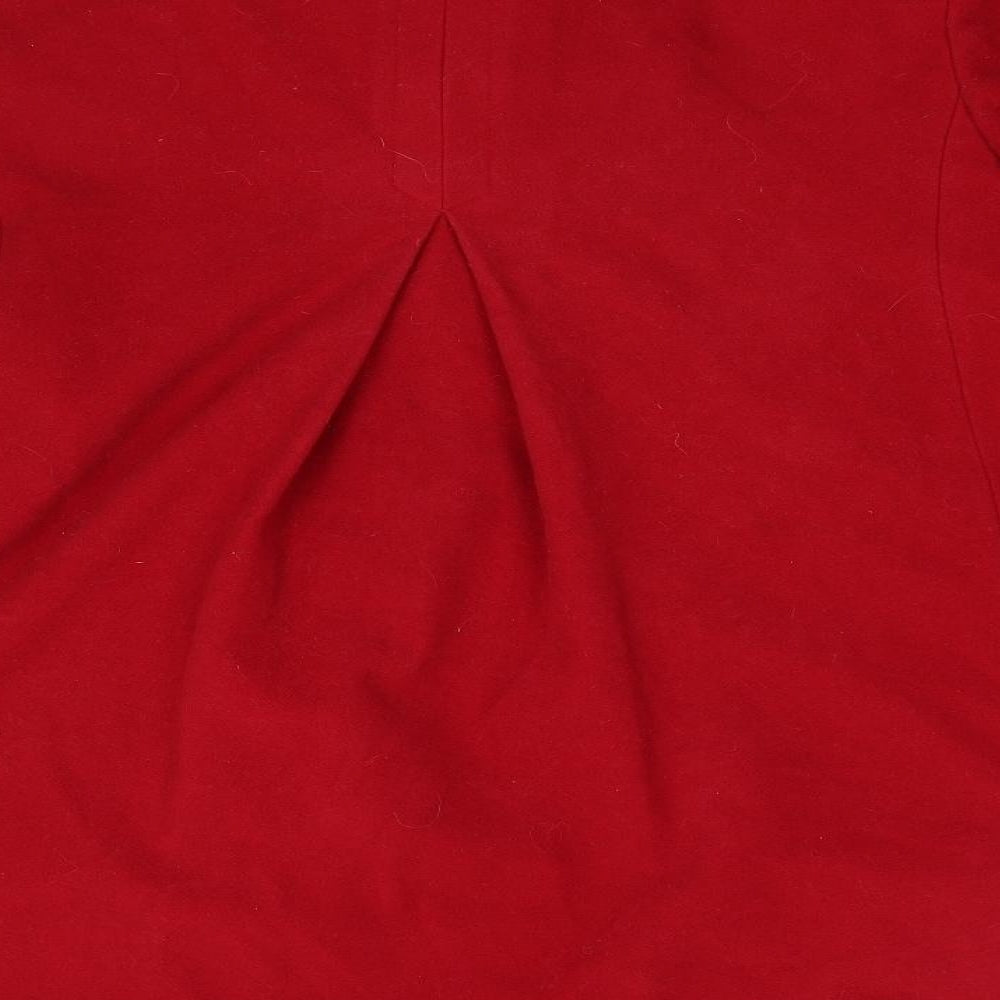 Womens UK Size 16 Kirsten Red Overcoat