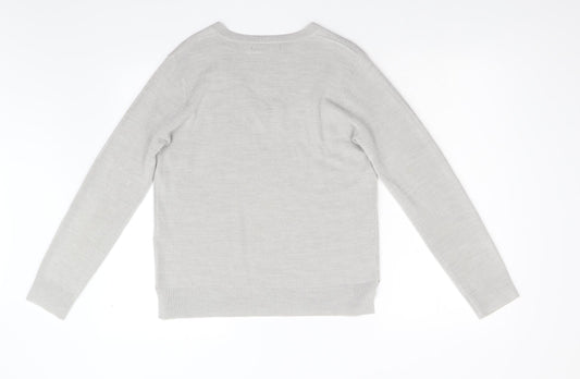 M&S Mens Grey Knit Pullover Jumper