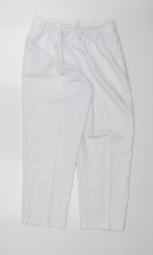 Womens UK Size 18 Emma Collection Regular Fit Capri White Trousers