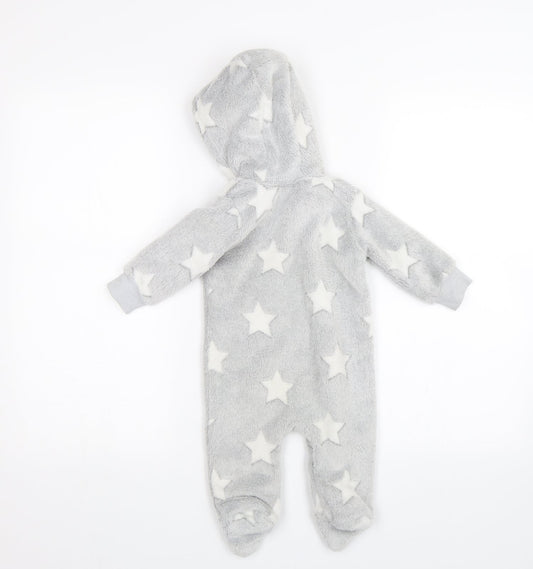 Matalan Baby Grey Solid One Piece Size 3-6 Months - Stars
