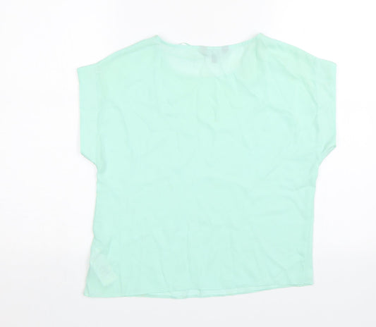 New Look Womens Green Basic Blouse Size 8