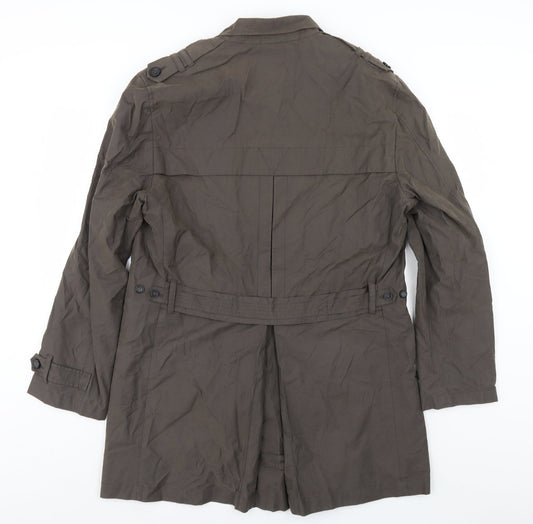 Back view of Autograph women’s brown overcoat coat