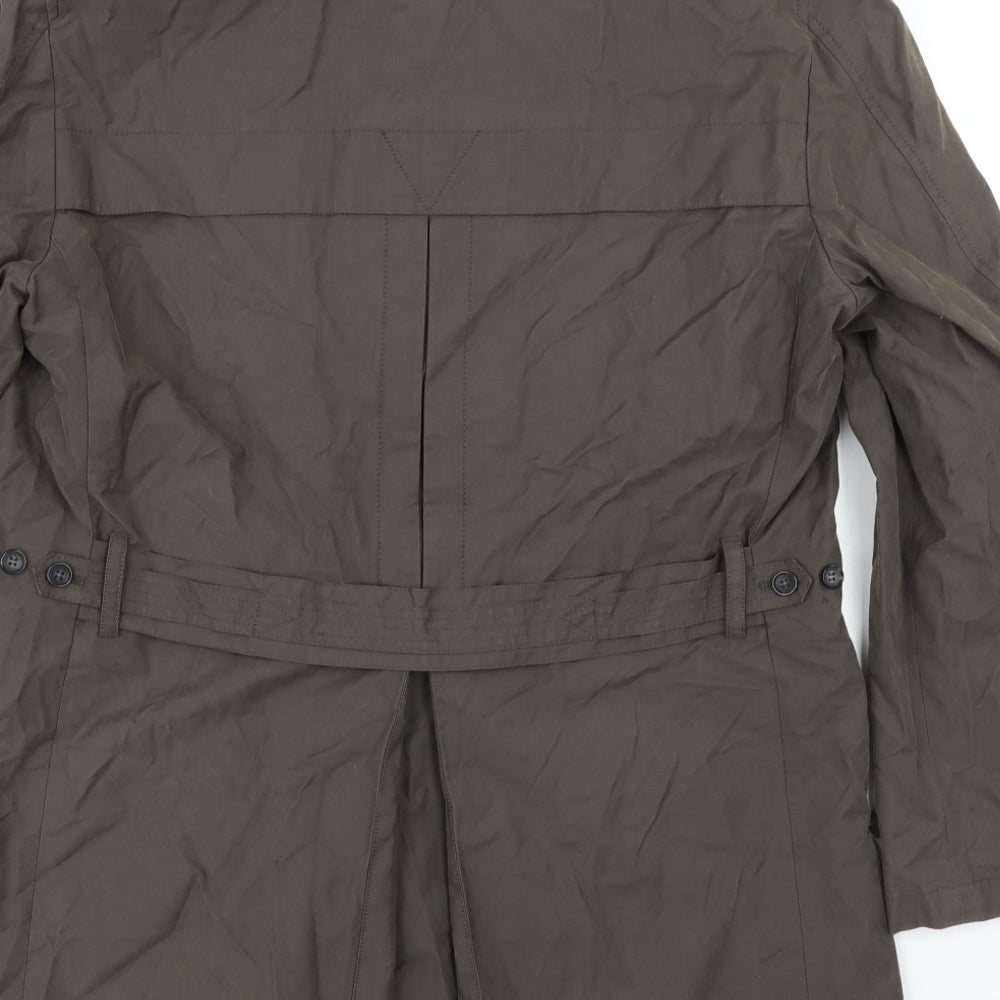 Brand and care label for Autograph women’s brown overcoat coat
